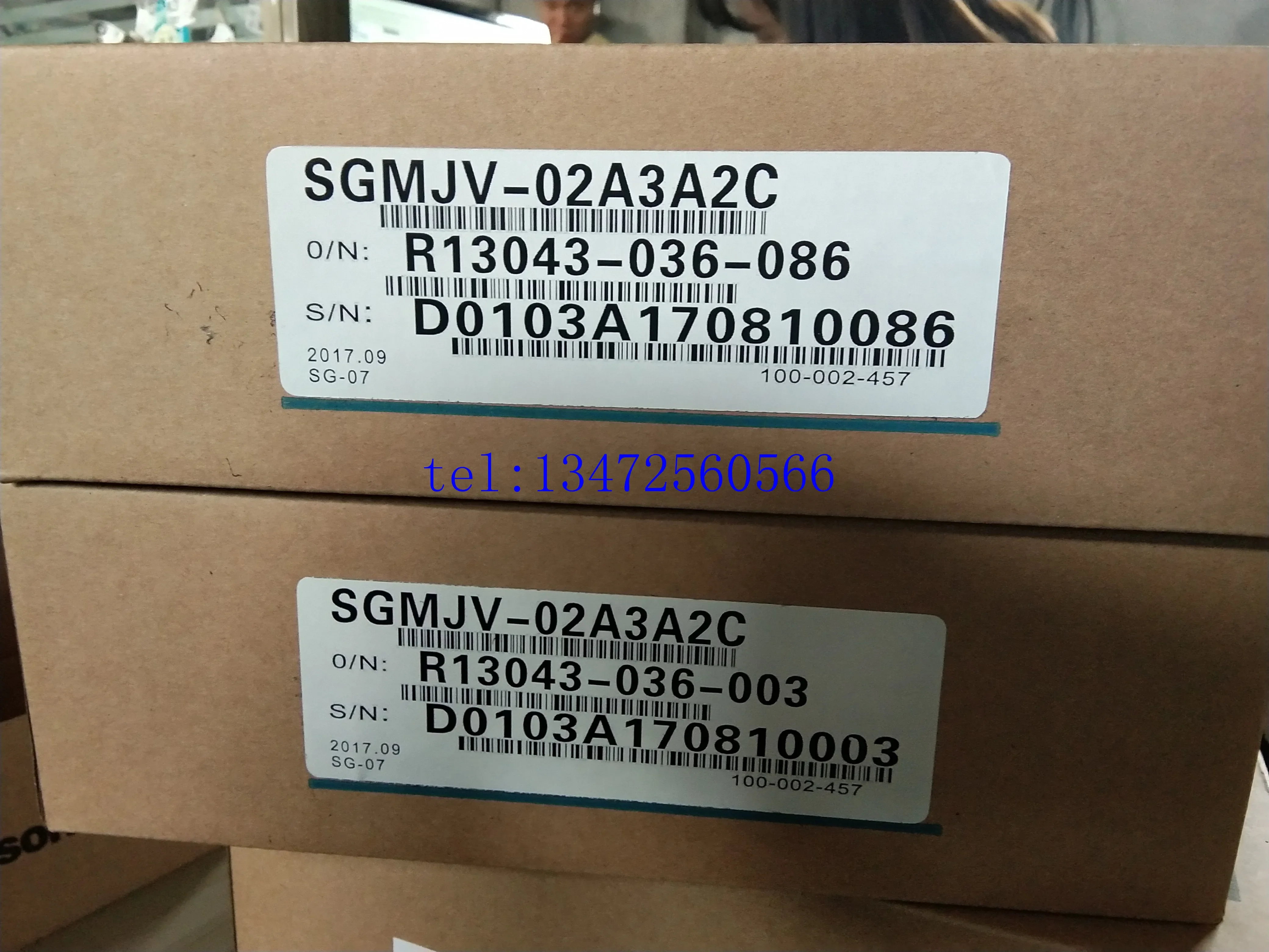 Servo motor SGMJV-02A3A2C is sold in stock with original packaging