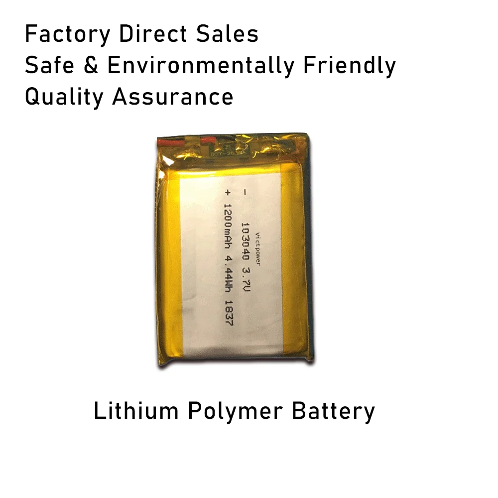 

3.7V 1200Mah 103040 Polymer Lithium Battery Lithium Ion Battery for Power Bank Gps Mp3 Mp4 100% Real Capacity