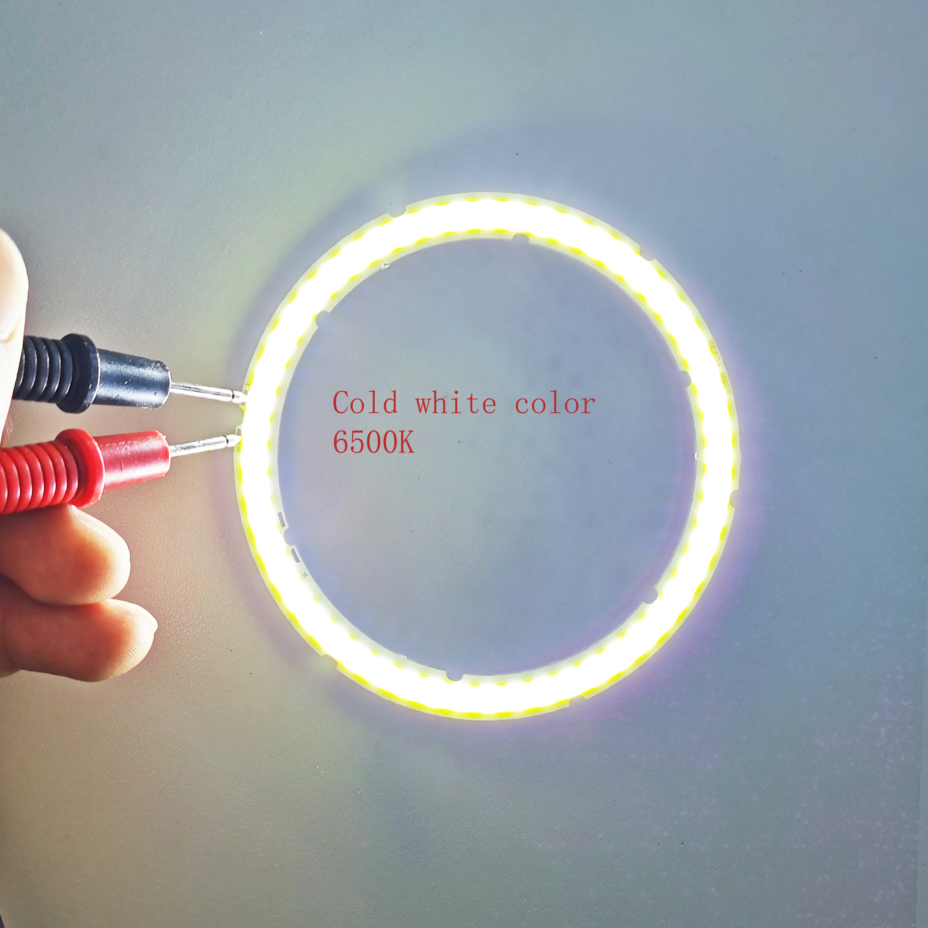 FTZOTOF LED Light Source Angel Eye Round Bulbs DC 12V 20-120mm COB Chip on Aluminum Ring Board LED Cold and Warm White DIY Lamps