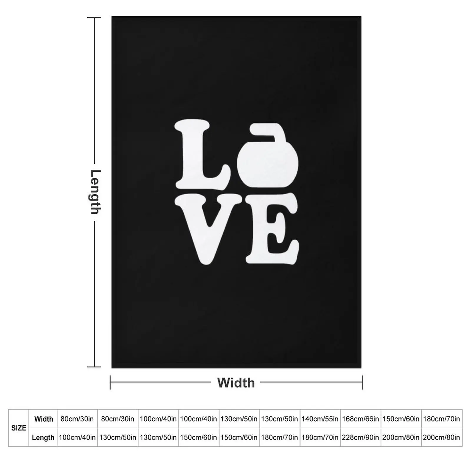 Curling Love Throw Blanket