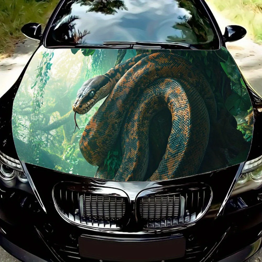 

Python Entanglement Print Car Hood Decal Sticker, Durable Car Vinyl Wraps Suitable for Most Vehicles, Car Engine Hood Protective