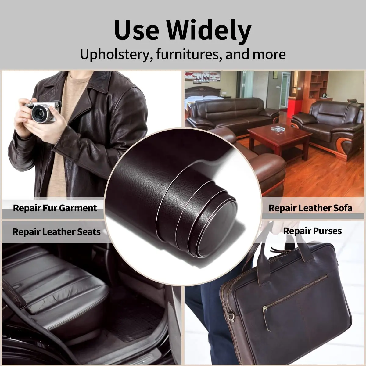 35-200cm selbstklebendes Leder-Reparaturband, Echtleder-Reparaturpflaster für Haus, DIY, Sofa, Motorrad, Autositz, Stuhl, Tasche, Aufkleber, PU-Bastelbedarf – Detail 7