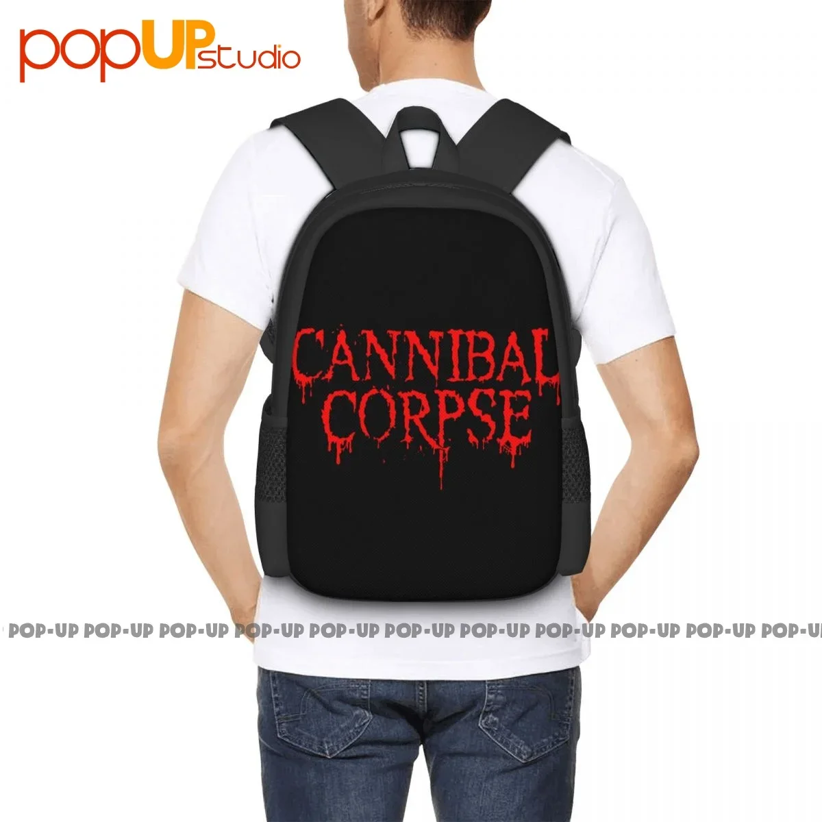 Cannibal Leiche Logo Rucksack große Kapazität Vintage Schuh tasche 3D-Druck Schule Sporttasche