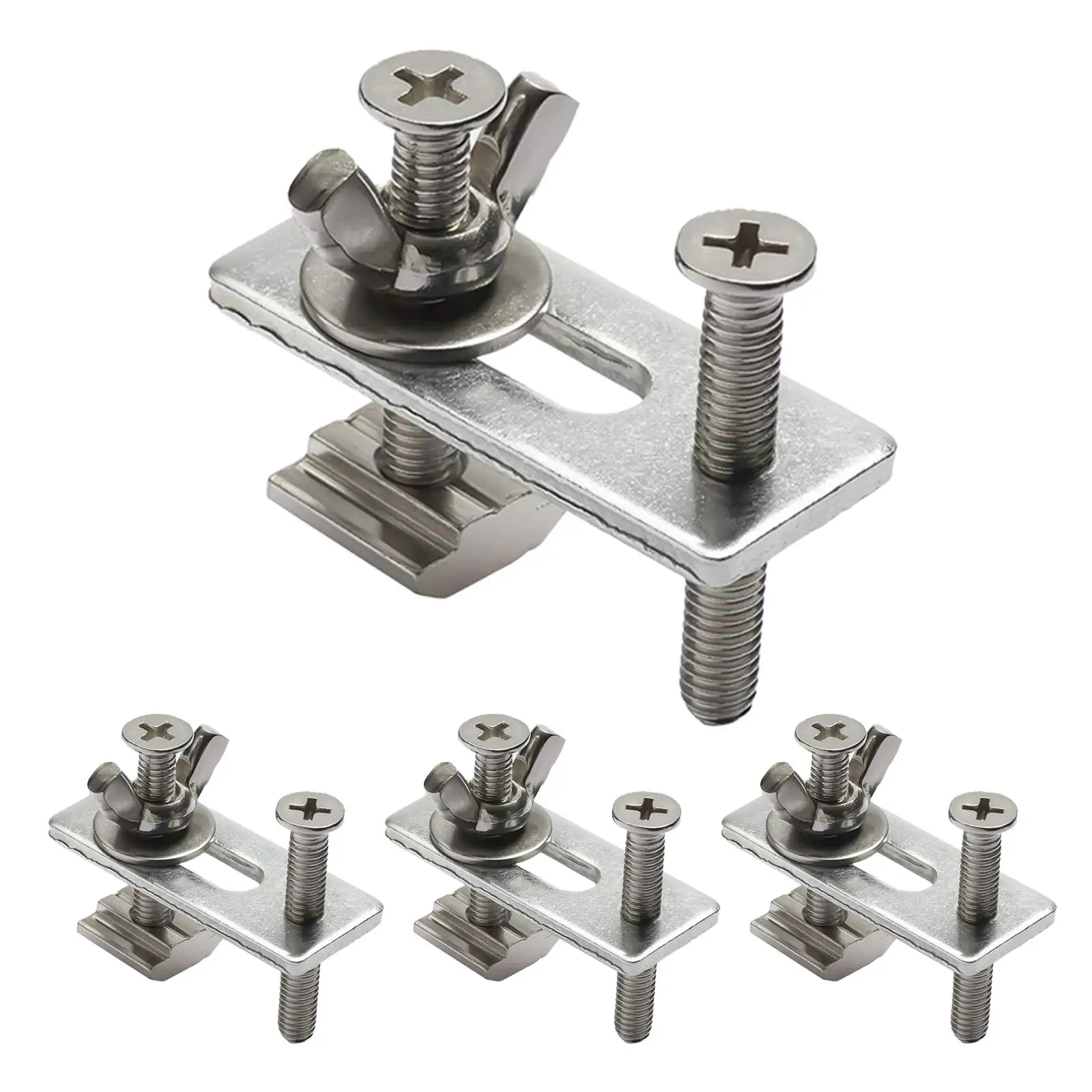 Engraving Machine Press Plate Clamp 4Pcs M6 T Track Hold Down Clamp for Table Saws Jigs Vertical Mills Routers Metalworking