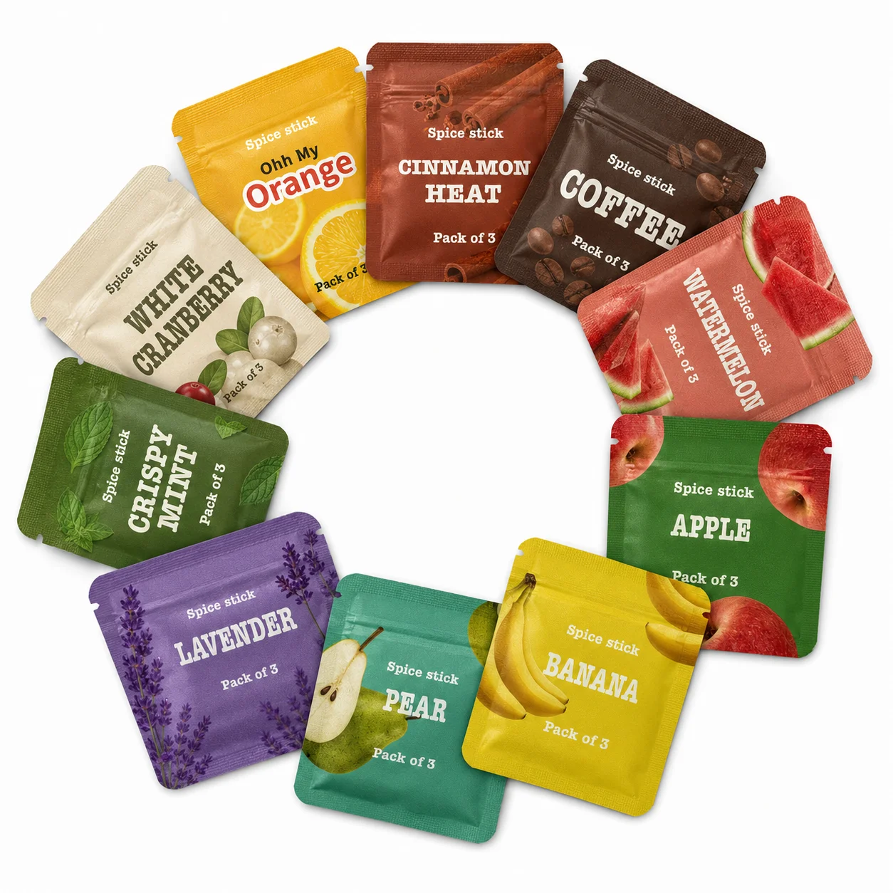 3pcs/bag Quit Smoking Inhaler Portable Nasal Inhaler Sniff Stick Quit Smoking Aid Natural Fruit Fragrance Pocket Aromatherapy