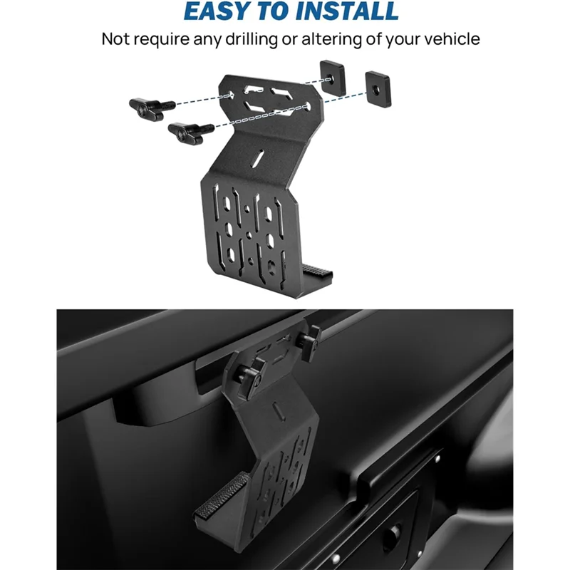 

AM-Bed Rail Mount Brackets For Tacoma, Bed Rail Modular System For Shovels, Axe, Recovery Boards, Fuel Cans & Other Tools