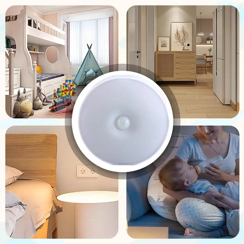 Motion Sensor Night Light LED Action Detector Lights For Inside Indoor USB Charging Induction Closet Stairway Sensor Night Light