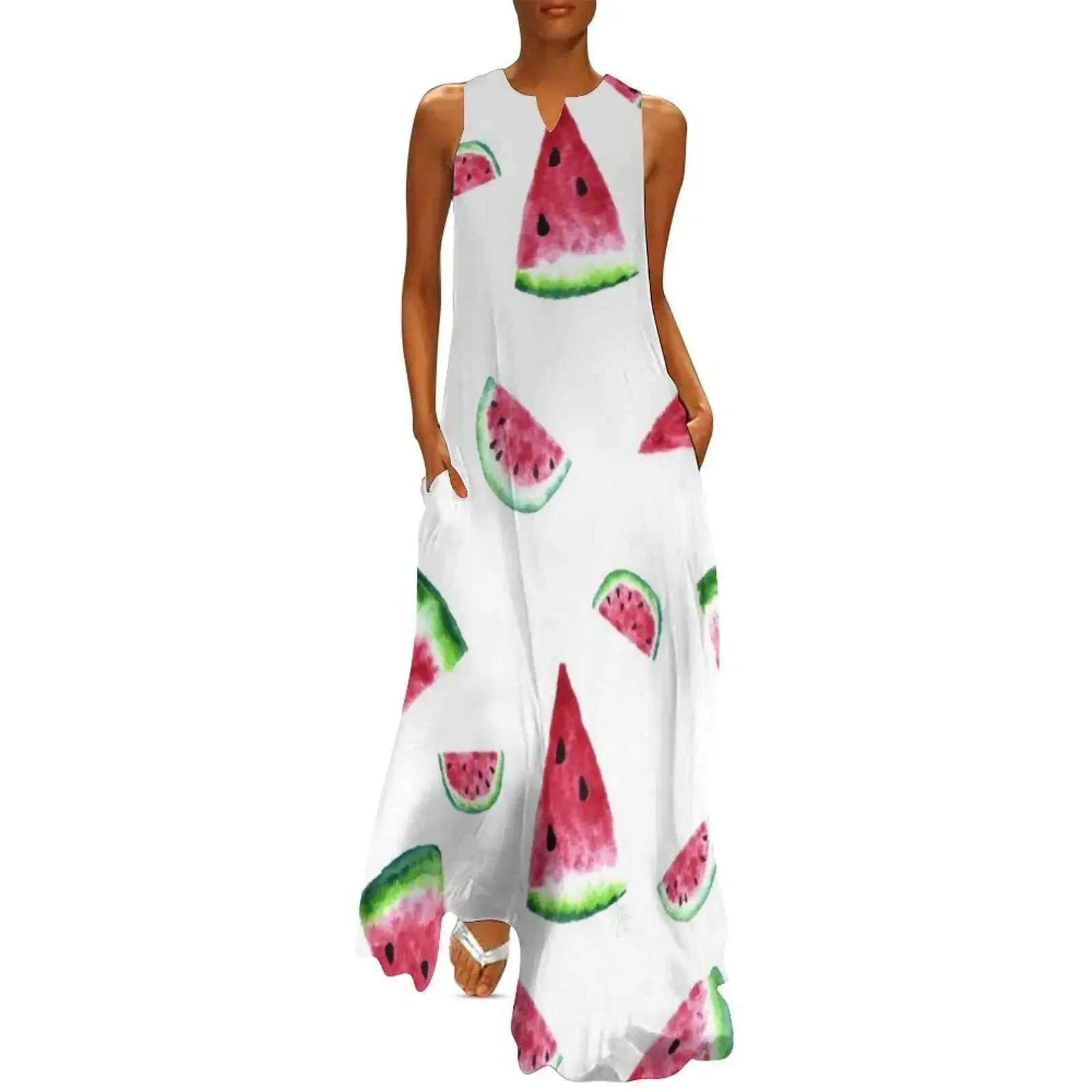 

Watermelon Print Long Dress birthday dress for women luxury 2025 Dresses for wedding party Evening dresses Dress
