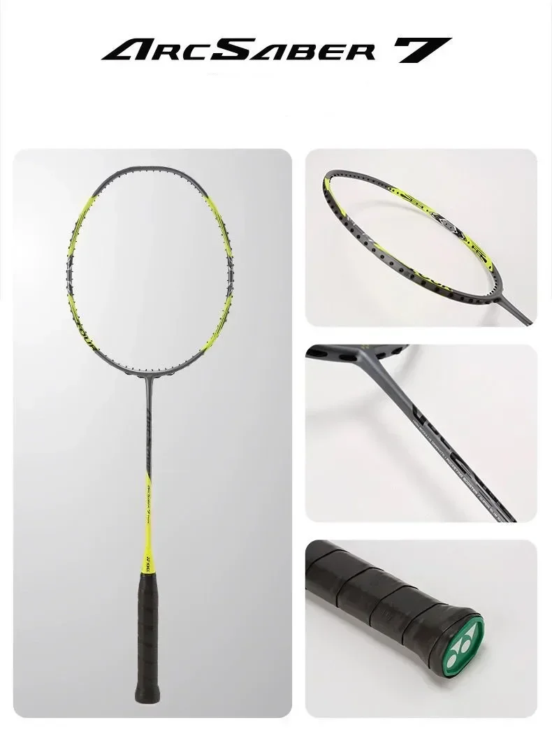 Yonex-Raquette de badminton ARCSAtextures 11 et 7 PRO, arc et flèche, ensemble professionnel, haute qualité, tout carbone avec ligne