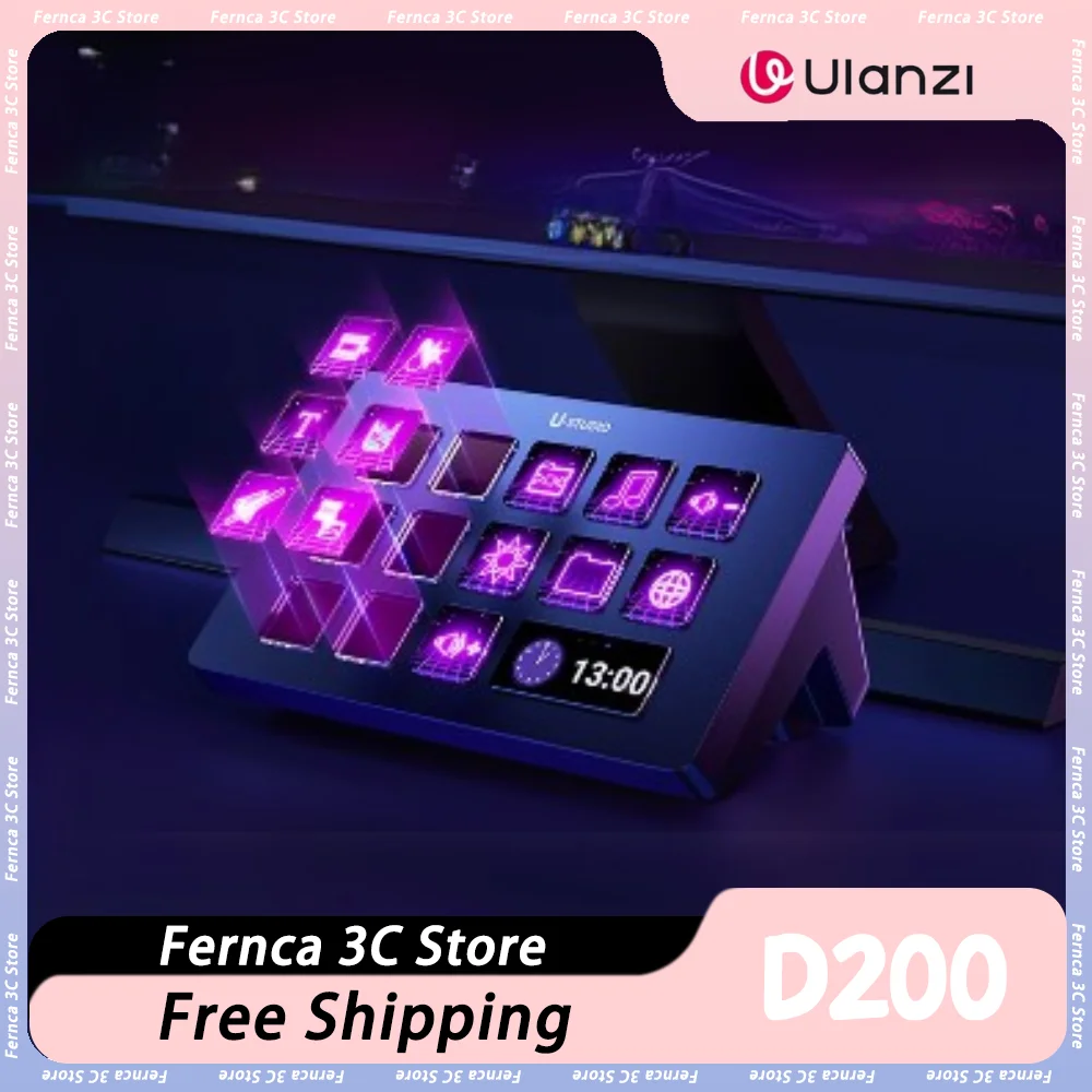 Ulanzi D200 Stream Deck Production Console Studio Controller Keyboard For Gaming/Livestreaming/Content Creation Youtube Custom