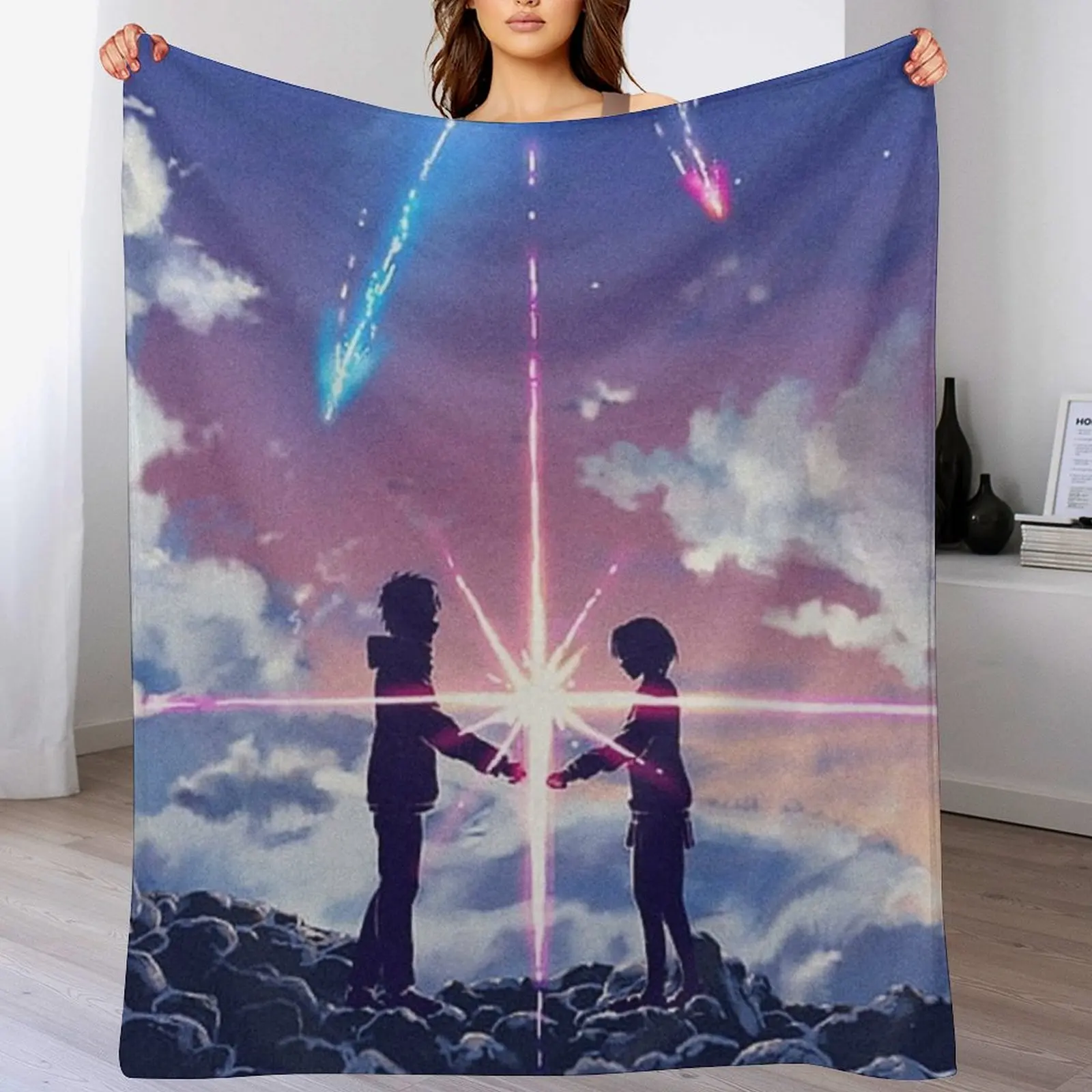 Kimi no na wa// your name anime 1 Throw Blanket Sofa Quilt Heavy Blankets