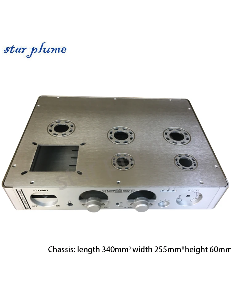 

(340*255*60mm) All-aluminum Power Amplifier Case 2a3/EL34/6P6P/6P3P Single-ended Vacuum Tube Preamplifier Chassis Shell DIY Box