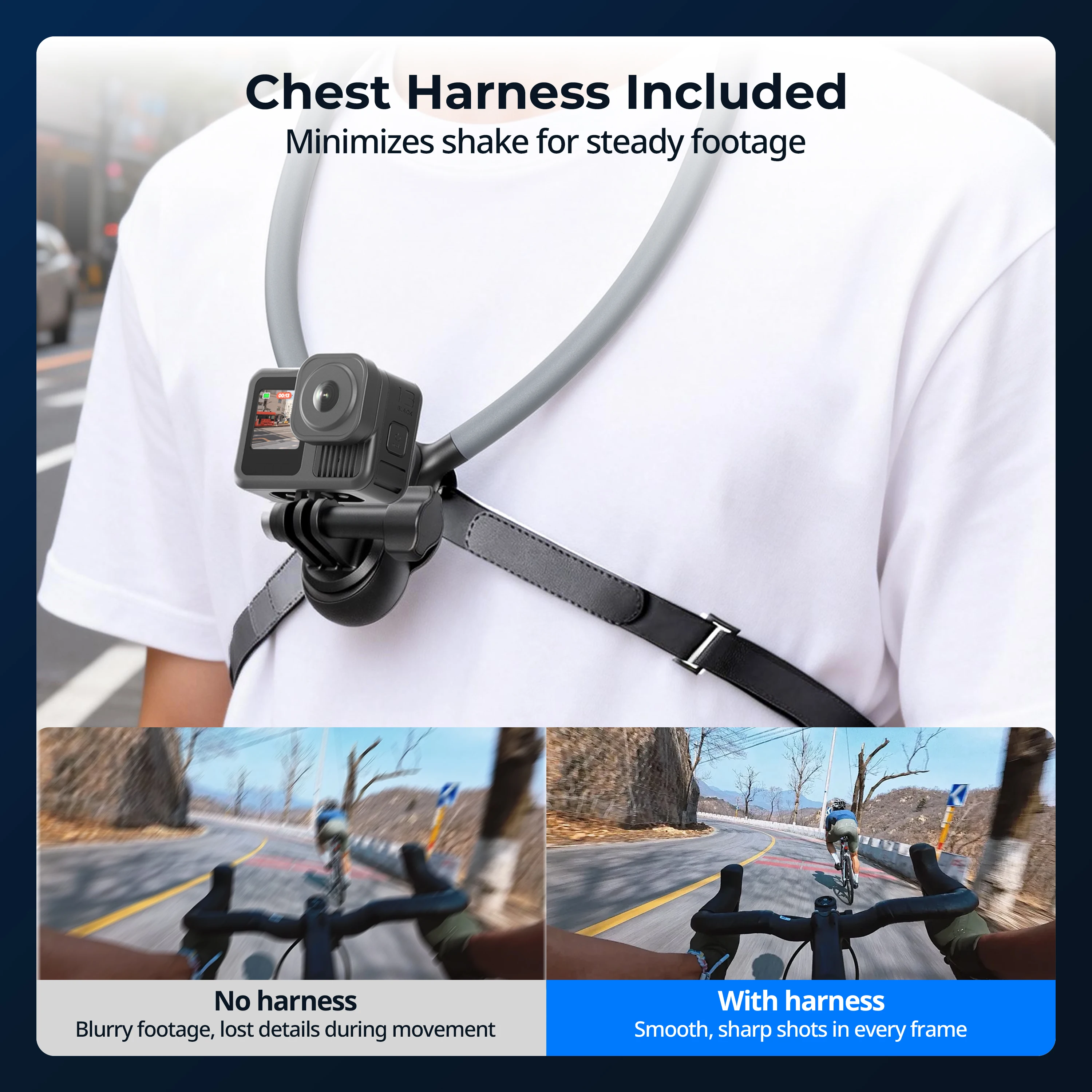 Uchwyt na szyję SmallRig do kamer sportowych GoPro, Insta360, DJI OSMO Action, uniwersalny z paskiem -5596 — zdjęcie produktu 6