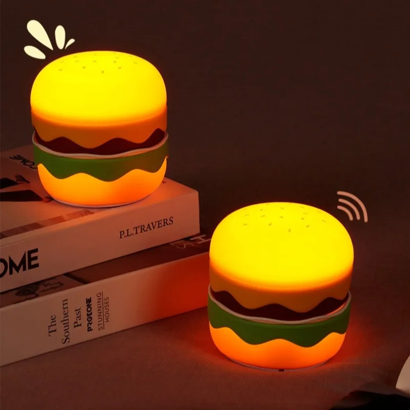 

Креативный светильник для гамбургера, подарок силиконовой лампы для снятия стресса, светодиодный прикроватный светильник для защиты глаз в спальне