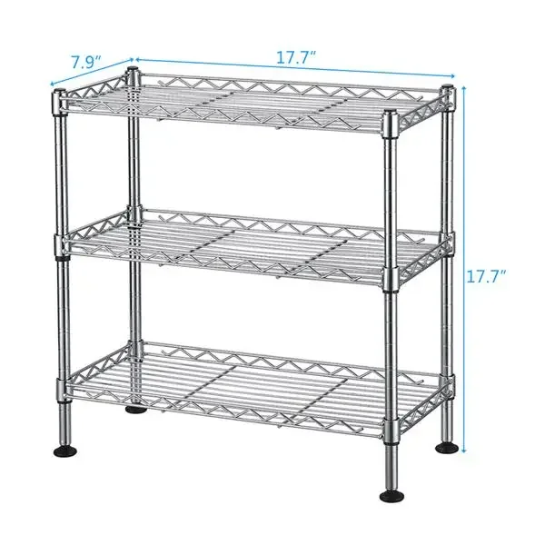 Three-layer Storage Rack Home Kitchen Organization Countertop Storage Rack Bedroom Sundries Suitcase Microwave Storage Rack