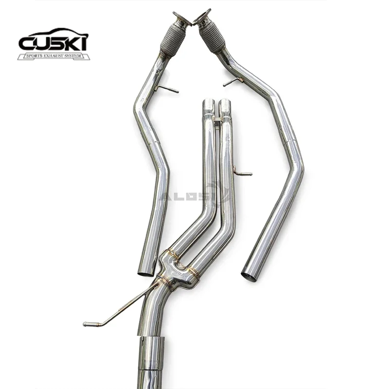 

Подходит для Audi Q8 3.0T 2018-2023, модификация автомобильной выхлопной системы, клапан из нержавеющей стали, глушитель