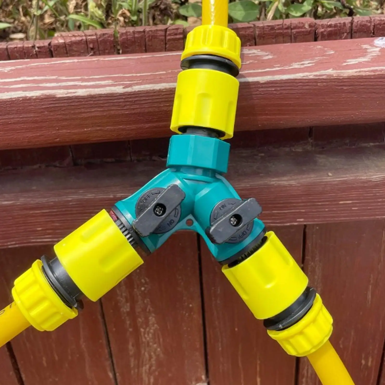2 Way Garden Hose Splitter Connector Quick On/Off Outdoor Faucet Splitter Hose Adapter For Garden Agricultural Production