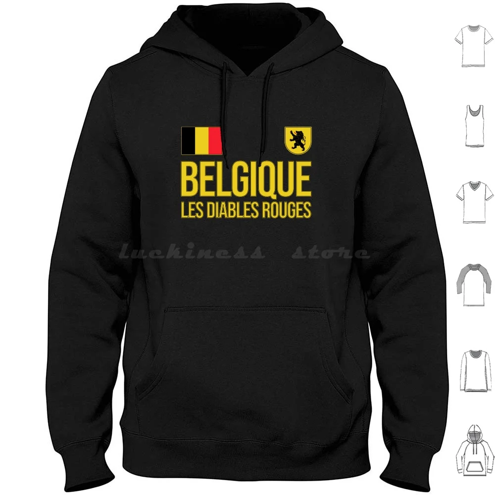 Belgique Les Diables Rouges Belgium Support Hoodie cotton Long Sleeve Belgique Les Diables Rouges Belgium Support