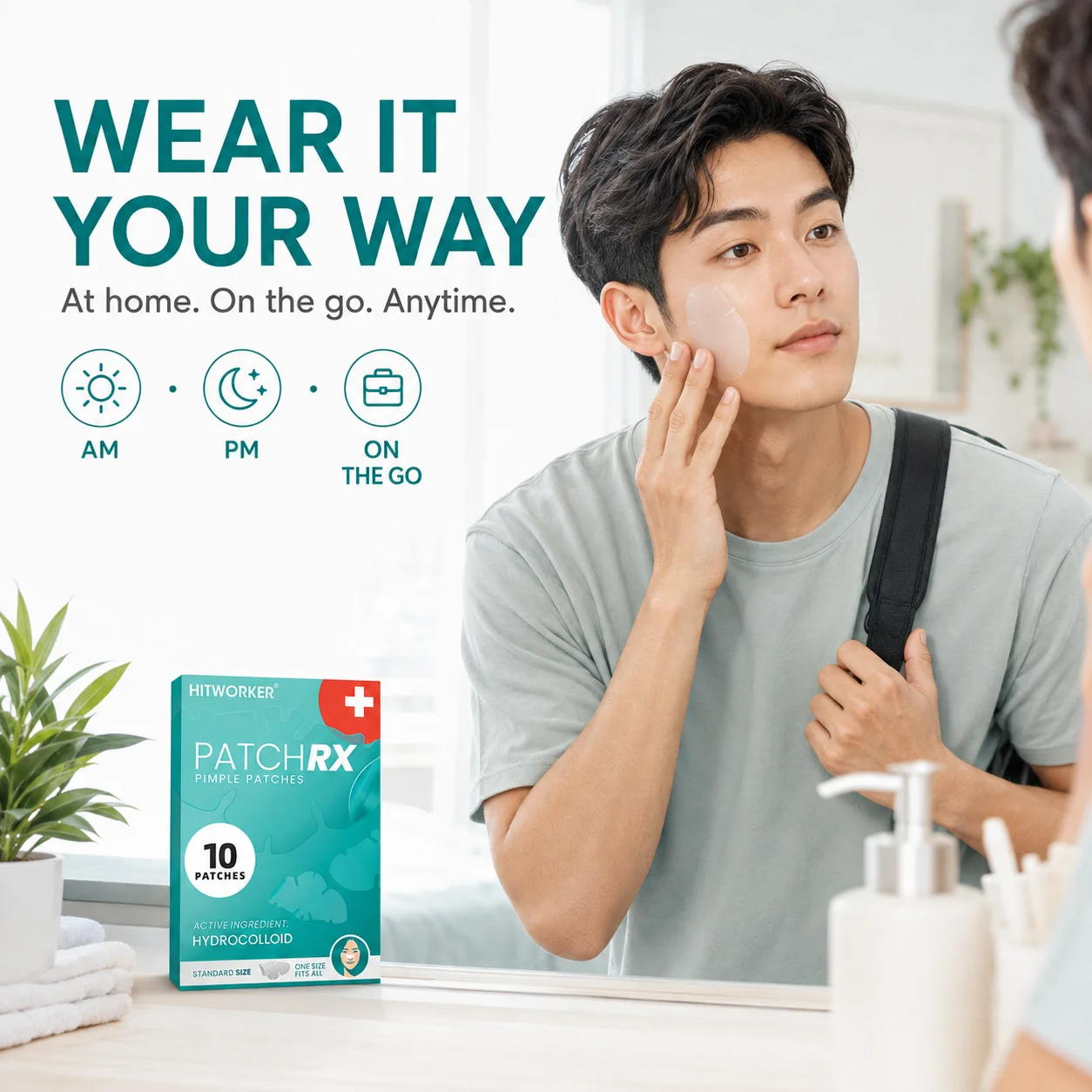 10PCS Hydrocolloid Nose Patches Large Face Blemish Cover Stickers One Size Daily Skin Care Patches**