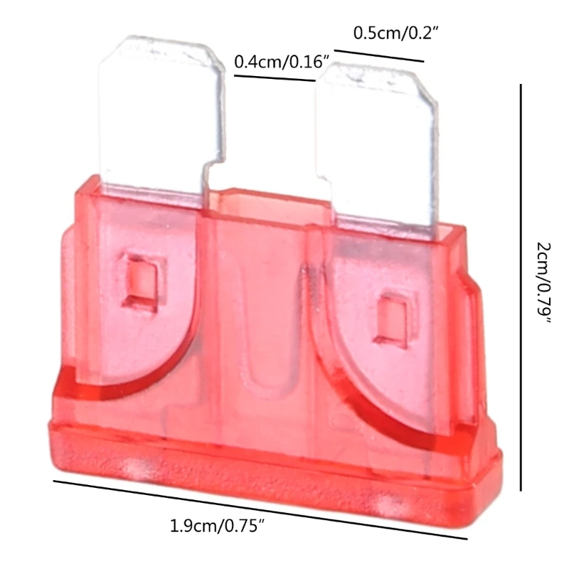 LXAF 10 Stuks Blade-type Automotive Vervangingszekeringen 10A Auto Rv Standaard Zekeringen