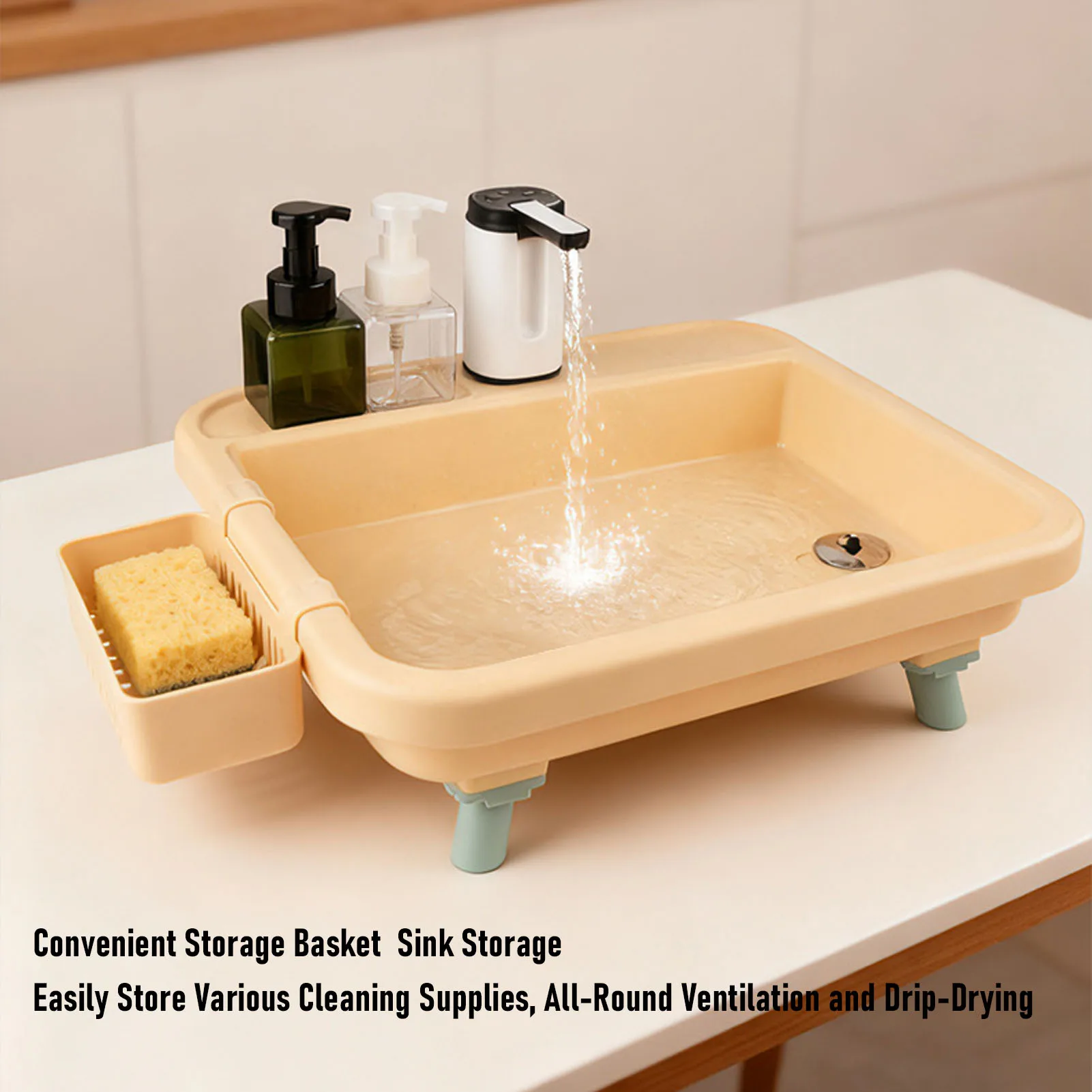 Portable Sink with Electric  Easy Setup Mobile Hand Wash Station for Outdoor Dishwashing Camping Portable Camping Sink
