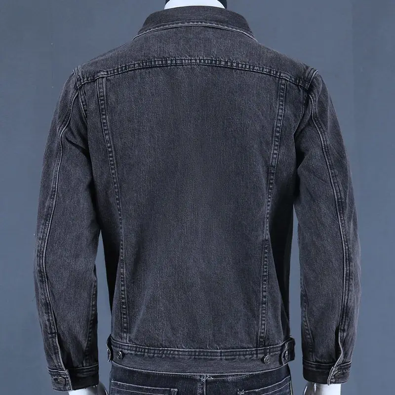 Autumn and Winter 2026 Retro Denim Jacket Men's Korean Slim Trend Handsome Multi-pocket Brand Man Luxury Tooling Jacket Men