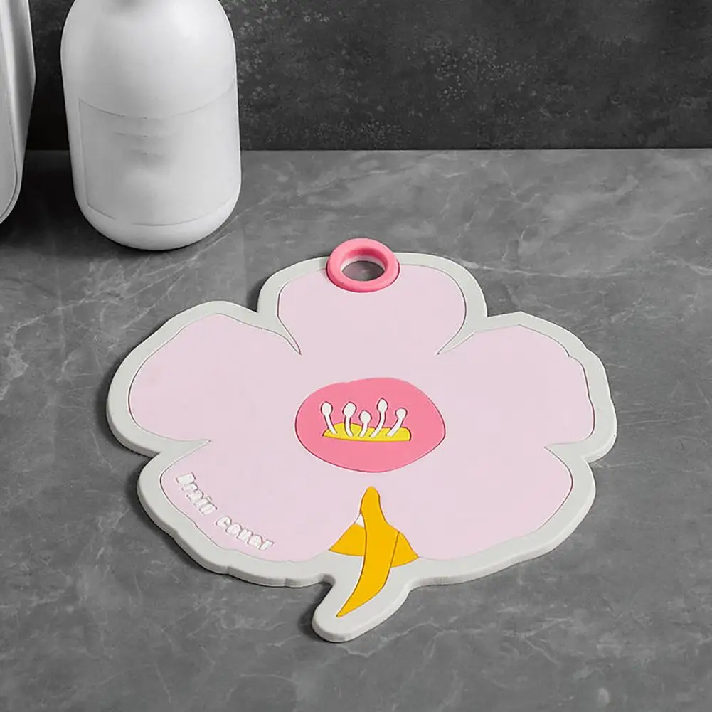 Silicone Floor Drain Cover Blocking Drain Stopper 1/2pcs Silicone Flower Floor Drain Cover Shower Stopper with for Bathroom