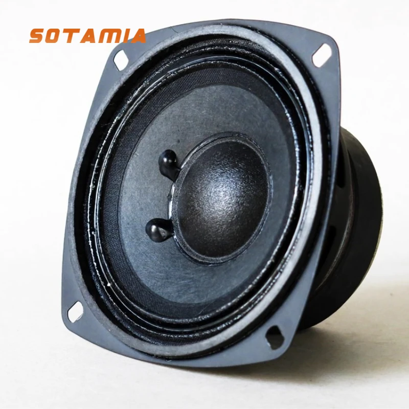 

SOTAMIA 1 шт., 4-дюймовый полнодиапазонный динамик, 8 Ом, 15 Вт, полный лоток для бумаги, край ткани, большой магнитный стальной звуковой ящик Bluetooth