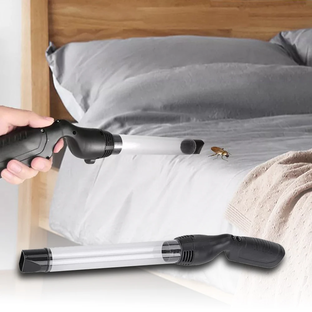 Handheld Bugs Fly Vacuum Cleaner LED Lighting Insect Fly Catcher Trap Vacuum Bug Catcher for Stink Bug Moth Cockroach Spider Ant