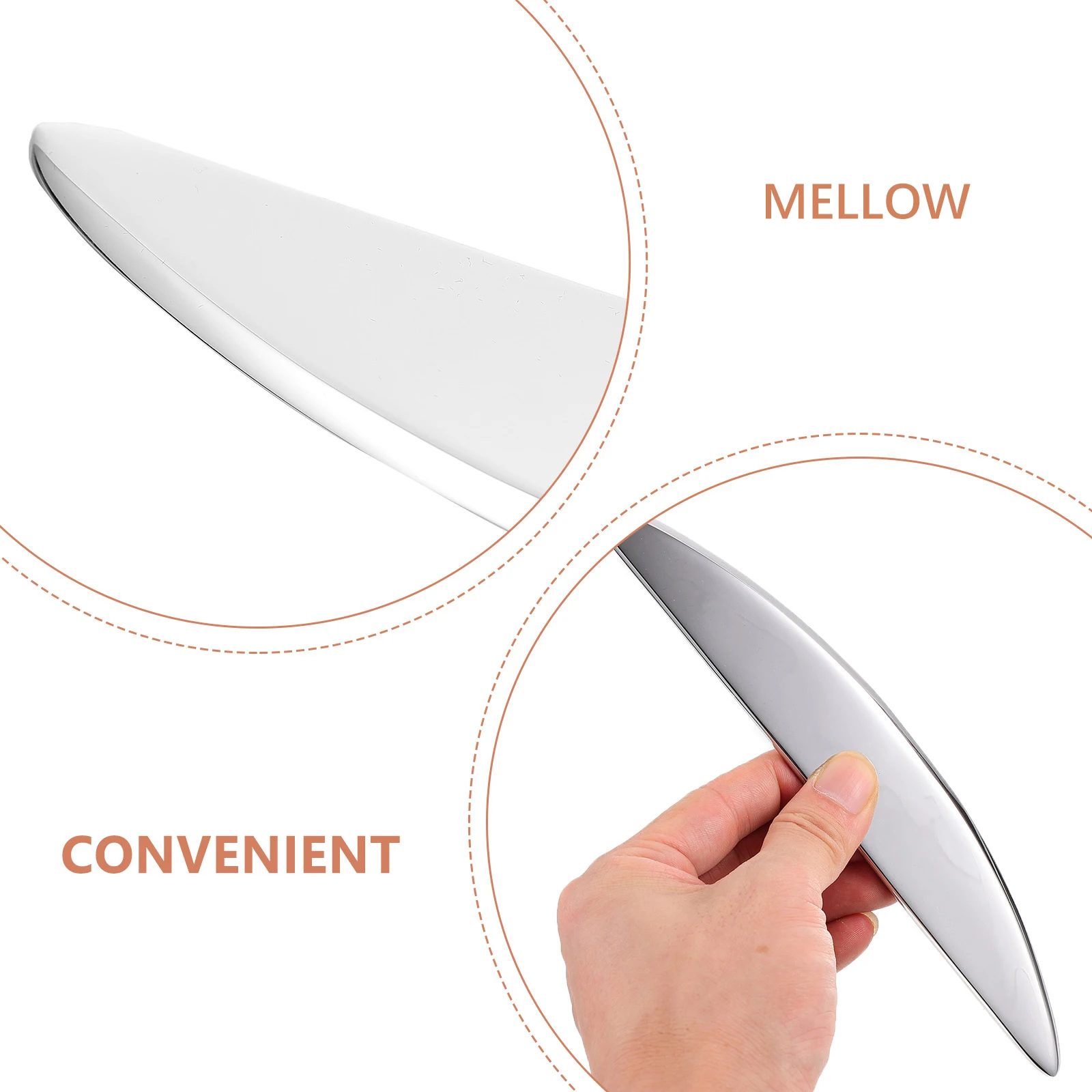 

Stainless Steel Plate Scraper Facial Beauty Massage Tool Ergonomic Design for Legs Arms Neck Muscle Soreness Relief Anti-Sweat