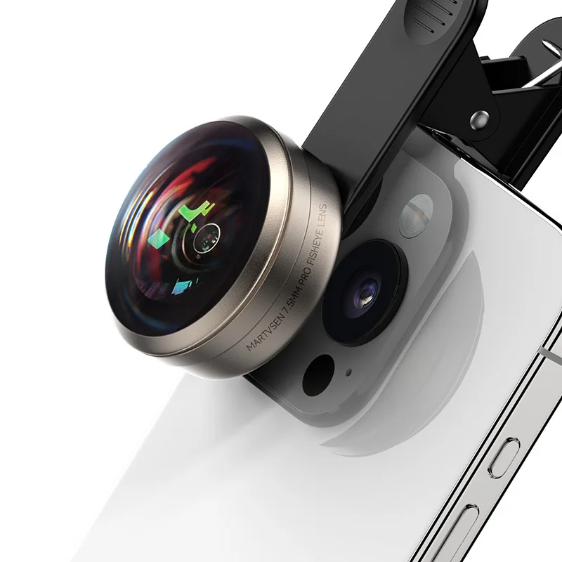 Lentille de téléphone externe universelle en œil de poisson de quatrième génération, lentille de tir haute définition adaptée à Apple et Android