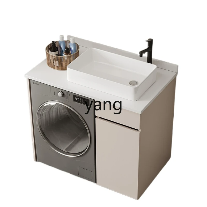 

CX Honeycomb Aluminum Small Apartment Bathroom Drum Washing Machine Cabinet Combination Ceramic Integrated