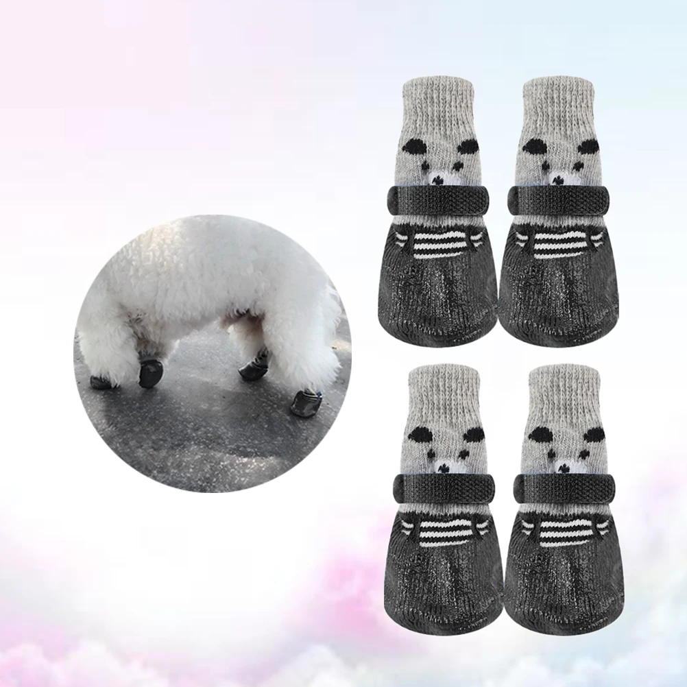 

4pcs Pet Socks Soft Cotton Anti Slip Doggie Socks Protective Boots Waterproof Snow Pet Supplies Dog Clean