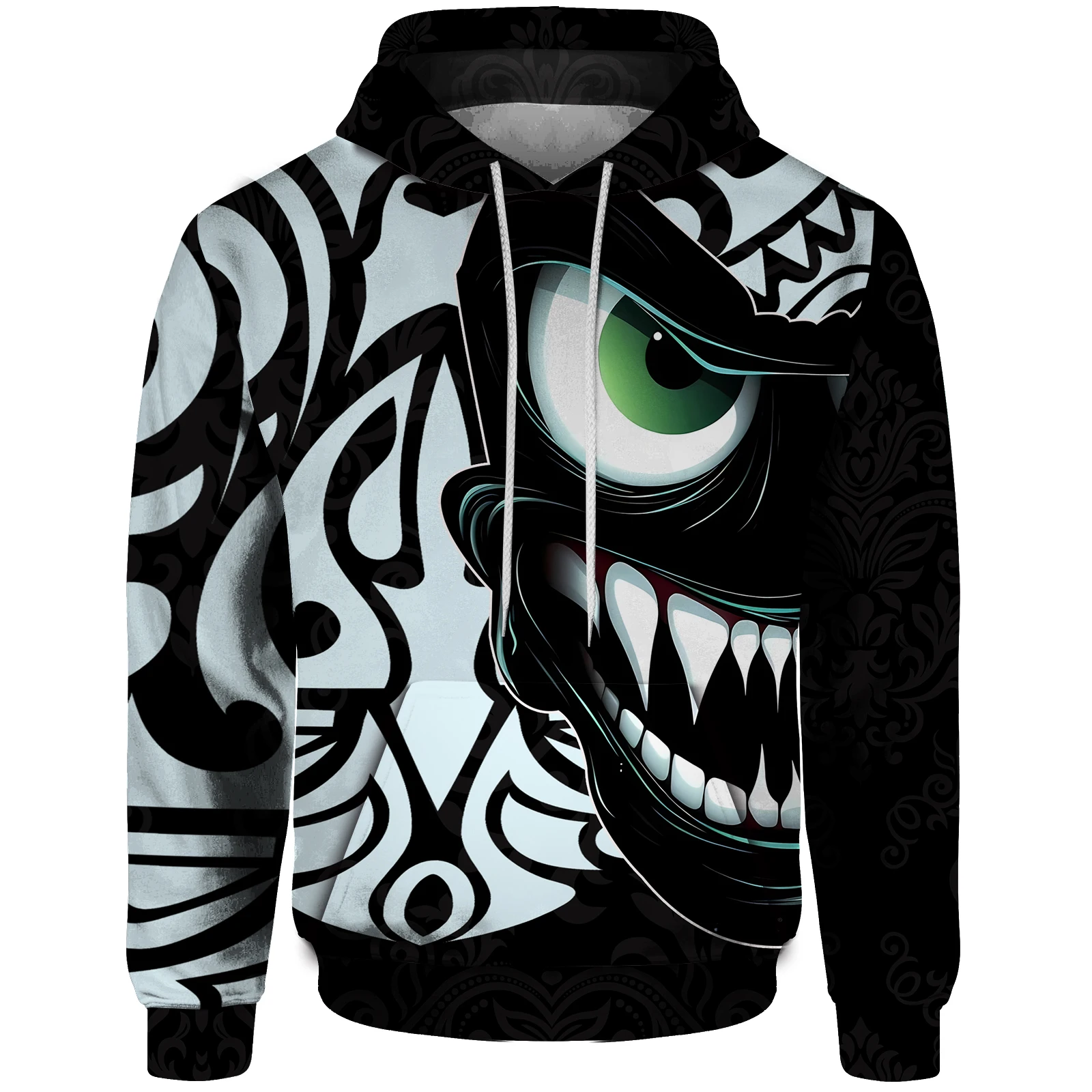 Demon Official-website Ghost Sweatshirts for Men Comfortable and Durable Pullover Hoodies Tiger 3D Printing Men's Clothing Cool