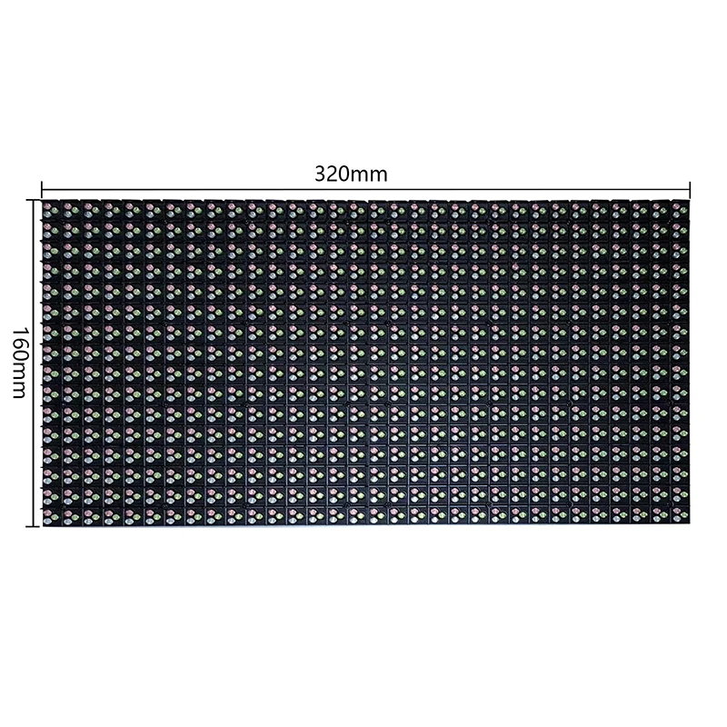 LED 320x160mm 10000CD High Brightness Outdoor Full-Color Module 1R1G1B Matrix Waterproof Panel HUB75 High Quality Display Screen