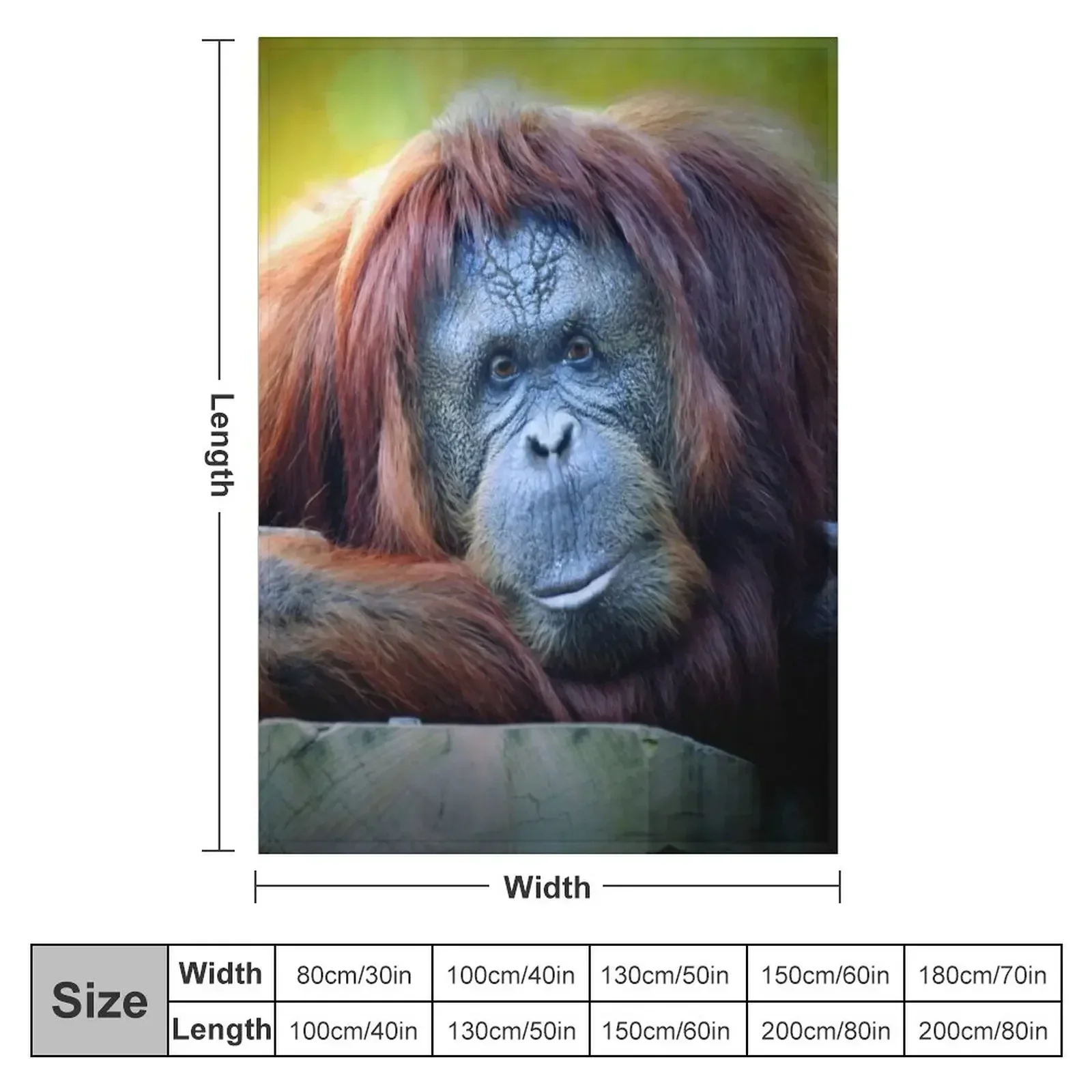 Orangutan Throw Blanket Soft Beds Decoratives heavy to sleep Loose Blankets