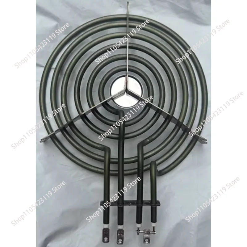 【 21cm 2000w Flat 6-circle Electric Stove Heating Tube 】 3 Wiring Ports Heating Plate Dry Burning Furnace Ring
