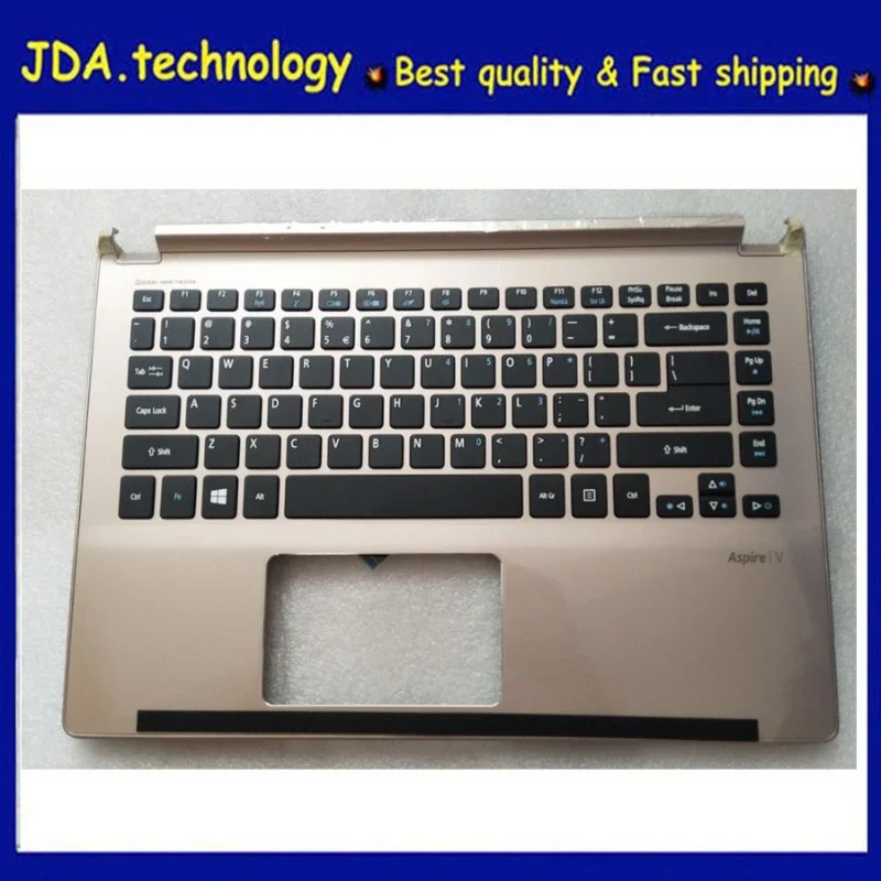 MEIARROW           96%New  for Acer Aspire V5-472 V5-472G V5-473 V5-473g V7-482PG palmrest upper cover US keyboard Golden