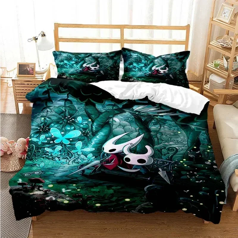 

3Pcs Hollow Knight 3D Print Bedding Set Comfortable Set Room Decoration Home Textile Hollow Knights Gift Duvet Cover Set