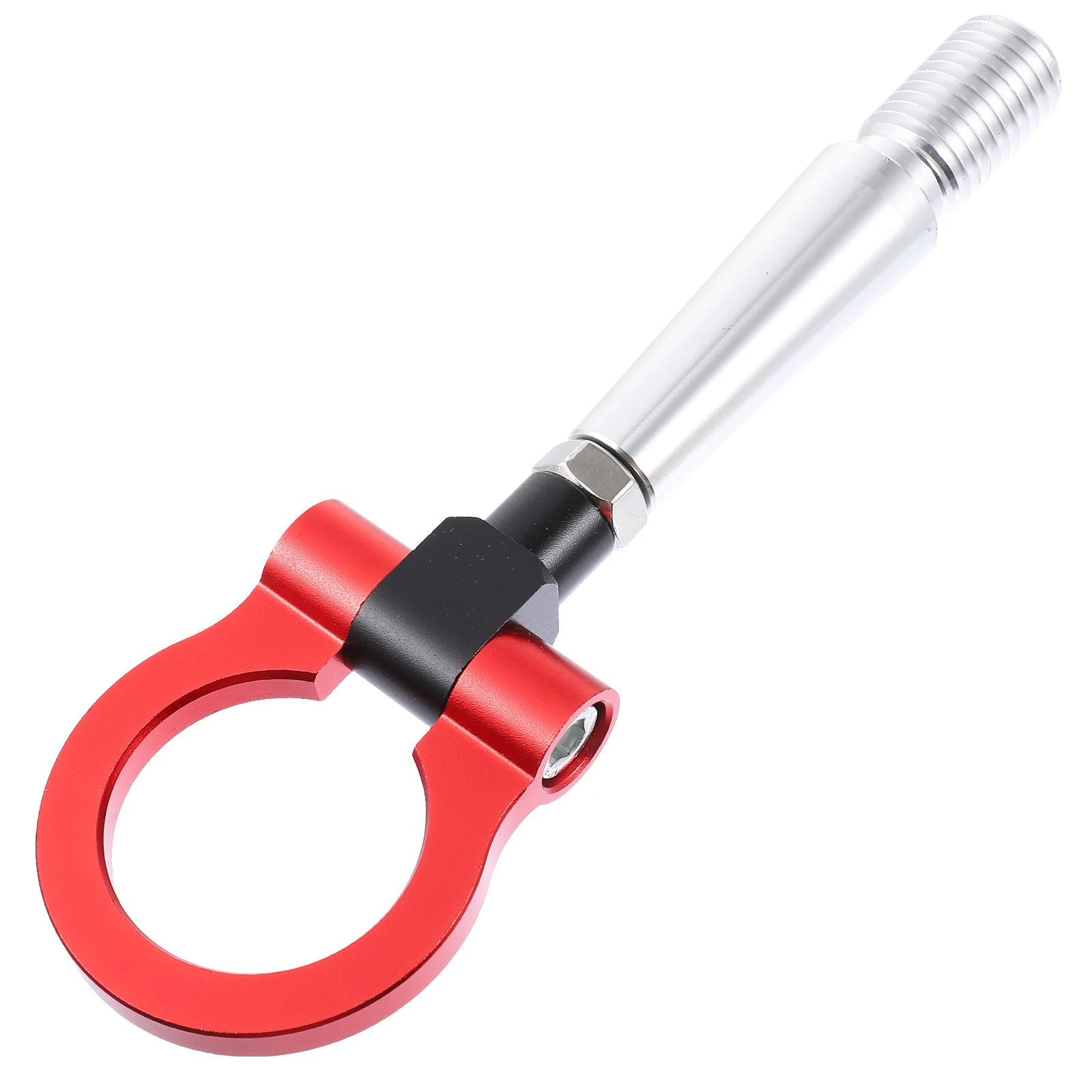 

Aluminum Alloy Towing Ring Hook Red Color High Strength Durable Easy Installation Car Kit Not Rust Sturdy Practical
