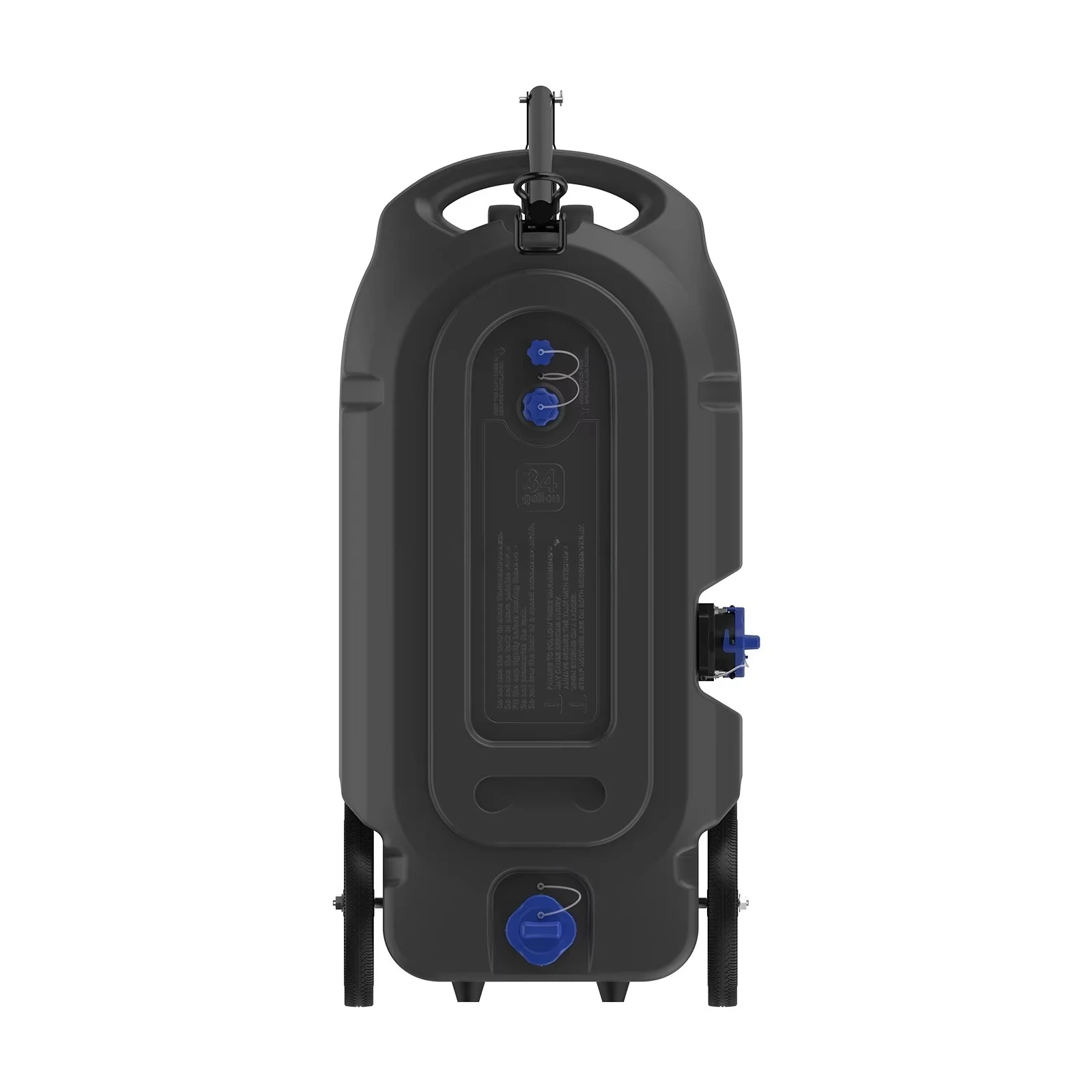36 Gallon Heavy Duty Portable RV Waste Tank With Wheel Sewer Hose, Steel Tow Adapter, And Accessories