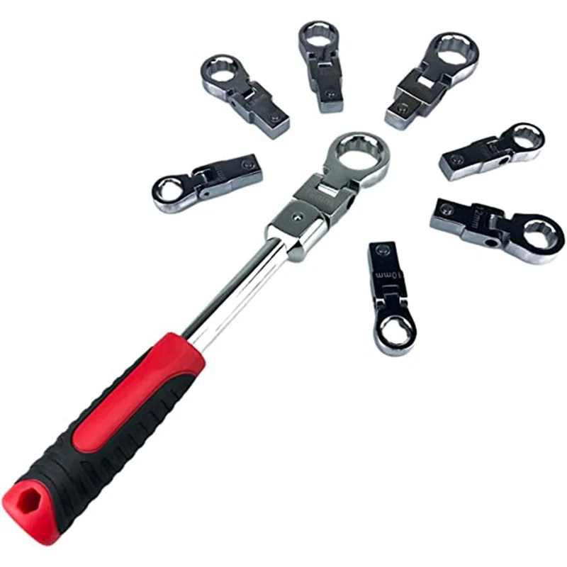 Wrench Set 9-19Mm 8-Piece Wrench Hand Tool Multi-Function Gear Wrench Ratchet Combination Wrench