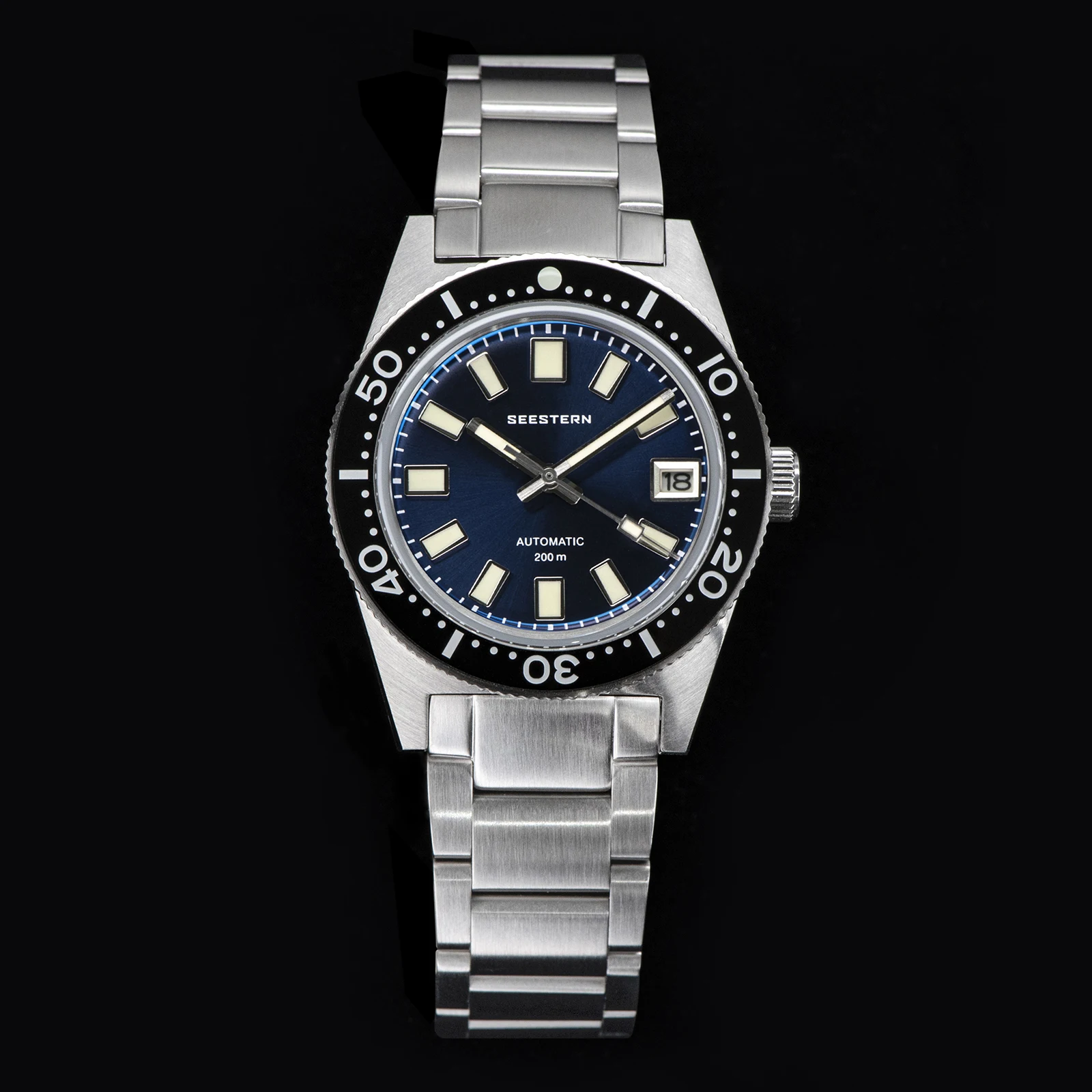 SEESTERN Tauchen Uhr 62MAS Automatische Mechanische Männer von Handgelenk Uhren Japan NH35 Bewegung Sapphire Glas Armband Leucht Lünette