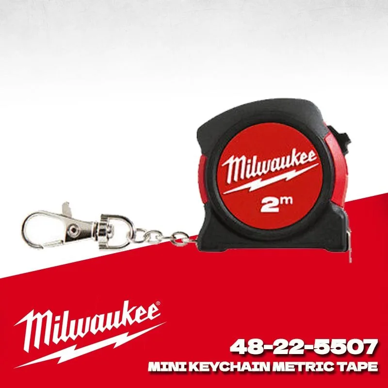 

Milwaukee 48-22-5507 Mini Tape Measure 2M Keychain Portable Decorate Indoor Outdoors Measurement Tool MILWAUKEE Tools