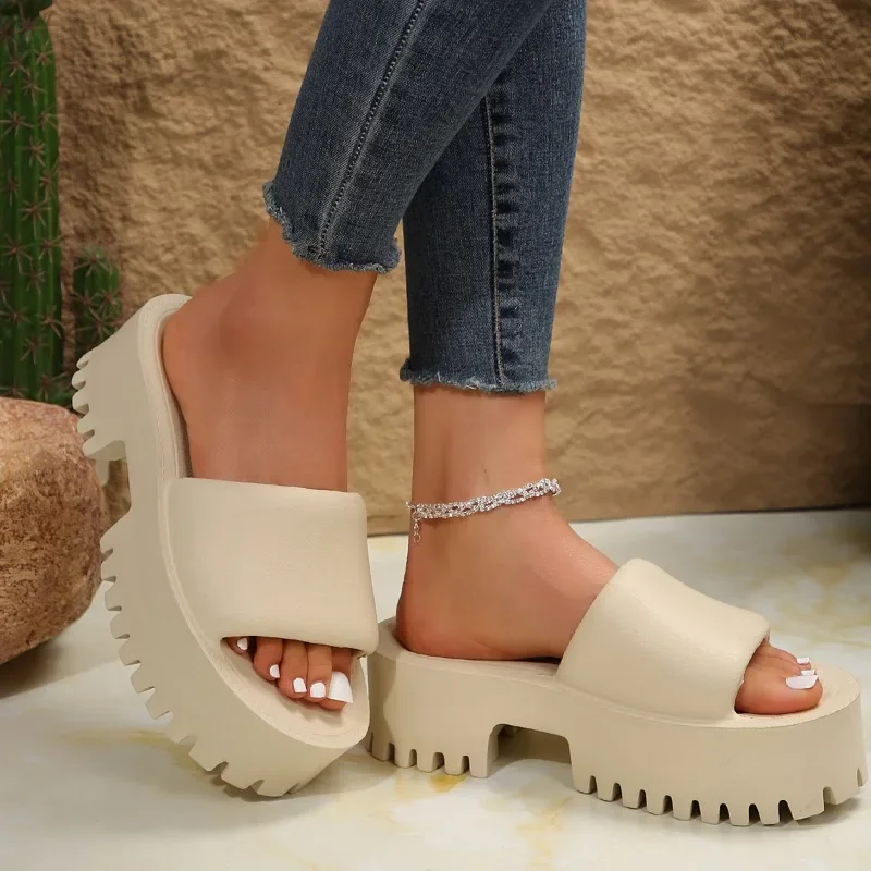 Luxury Round Toe High-heel Shoes Ladies Heel Tenis Fast Women Shoes Heels Sneakers Sports Chunky Platform Wedges Slipper Sandal