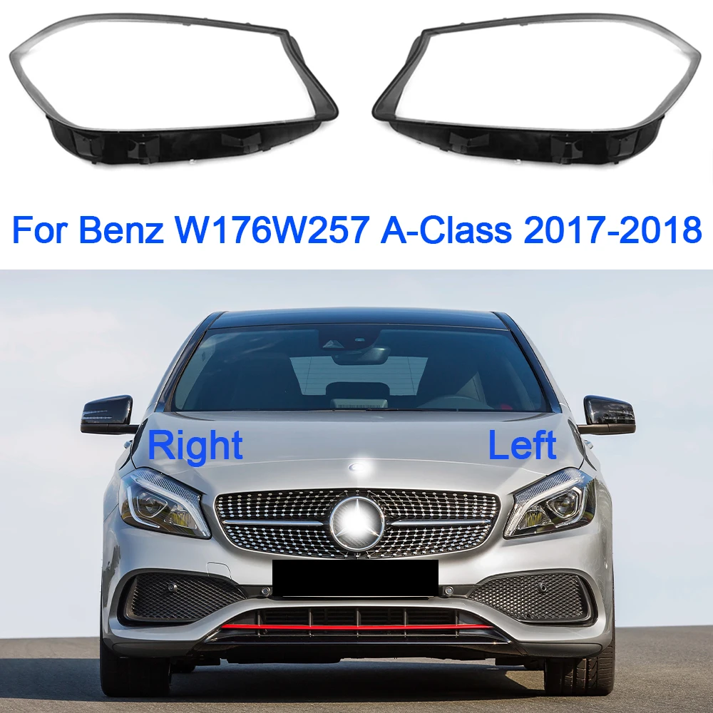 

Headlight Cover For Benz A-class W176 W257 2017 2018 Clear Lampshade Car Prats Transparent Faros Delantero Shell Car Accessoires