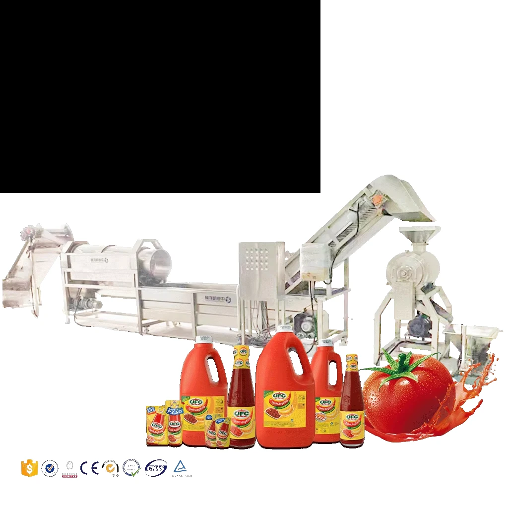 Industrial Canned Puree Tomato Ketchup Make Machinery Complete Tomato Sauce Condiments Production Line