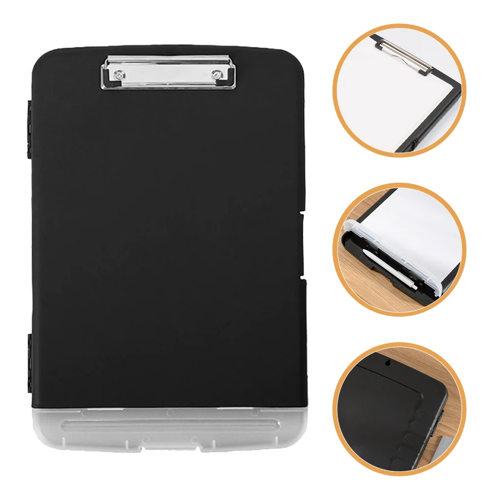 

Office File Folders Storage A4 Clipboard Portable Sealed Convenient Holder Student