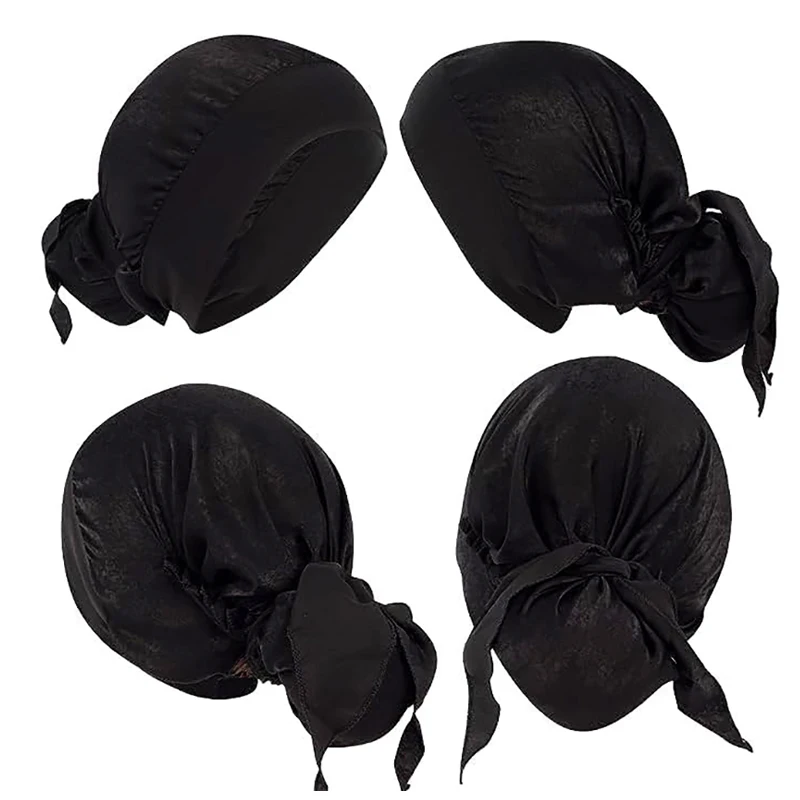 2 TEILE/LOS Frauen Muslimischen Vorgebunden Turban Kappe Kopftuch Hijab Chemo Hut Haarausfall Kopftuch Wrap Strech Bandana Haar Zubehör – Detail 2