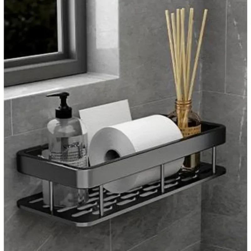 

Bathroom Shelves Bathroom Accessories Organizers Wall-mounted Storage Brackets Metal Shelves Without Punching Holes Shelves